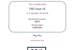 FND Hope UK Renews membership with OCVA